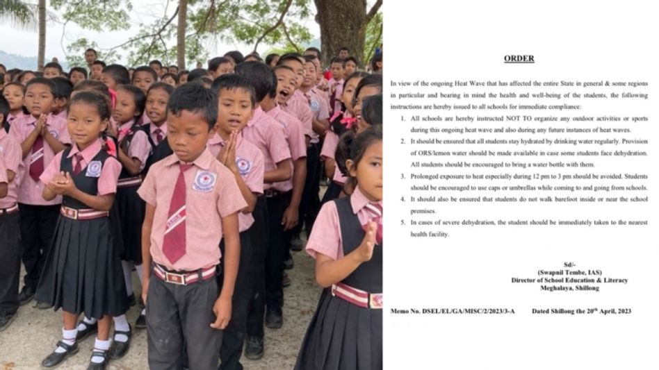 Meghalaya Education Department prohibits outdoor activities in schools amid heatwave Meghalaya Education Department prohibits outdoor activities in schools amid heatwave