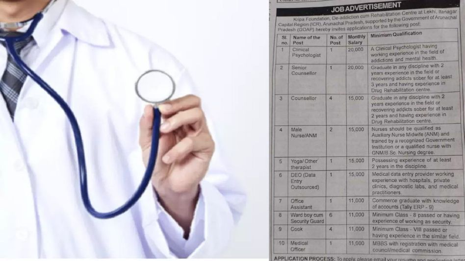 Arunachal government-aided NGO offers MBBS doctors salary of Rs 11,000, offers same to cook Arunachal government-aided NGO offers MBBS doctors salary of Rs 11,000, offers same to cook