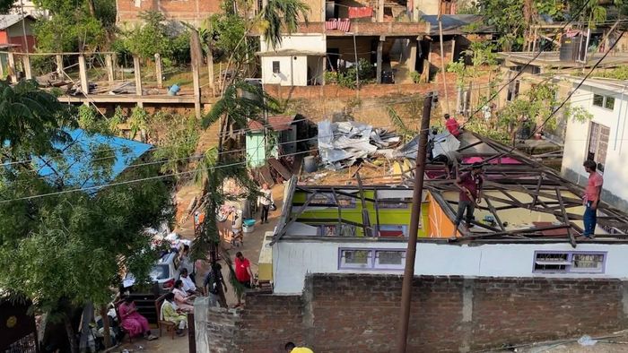 Devastation Unleashed: Kharguli engulfed as Gammon JICA water supply pipe bursts, leaving destruction in its wake