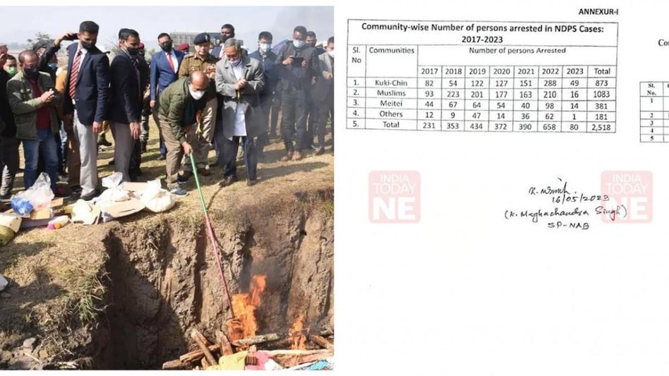 Manipur police destroy massive cache of narcotics in Imphal West Manipur police destroy massive cache of narcotics in Imphal West