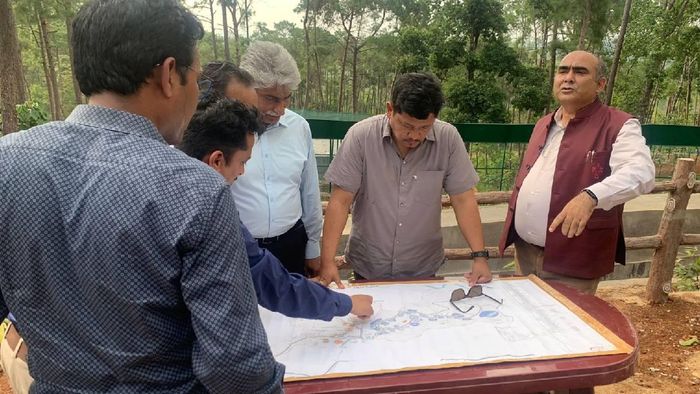 Meghalaya Chief Minister Conrad K Sangma inspects progress of Meghalaya Zoological Park at Umtrew, Ribhoi