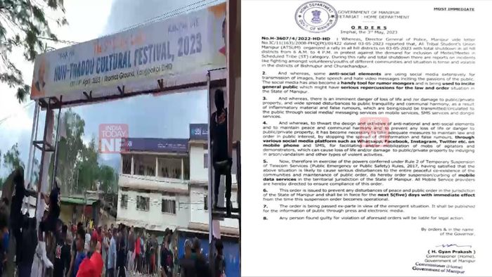 Internet suspended in Manipur