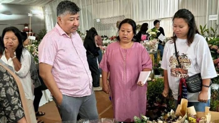 Adviser to Nagaland chief minister and Investment and Development Authority of Nagaland chairman Abu Metha at the exhibition-cum sale of flowers in Kohima on May 13
