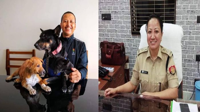 Lakhimpur SP Bedanta Madhab Rajkhowa (L), Nagaon SP Leena Doley (R)