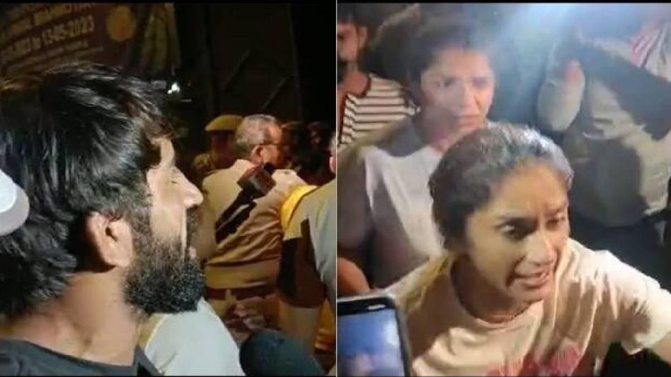 Wrestlers protesting at Jantar Mantar allege manhandling by police, scuffle breaks out Wrestlers protesting at Jantar Mantar allege manhandling by police, scuffle breaks out