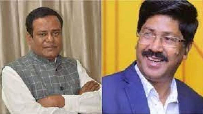 AIUDF MLA Karim Uddin Bar Bhuiya (L), Former Deputy Speaker Aminul Haque Laskar (R)