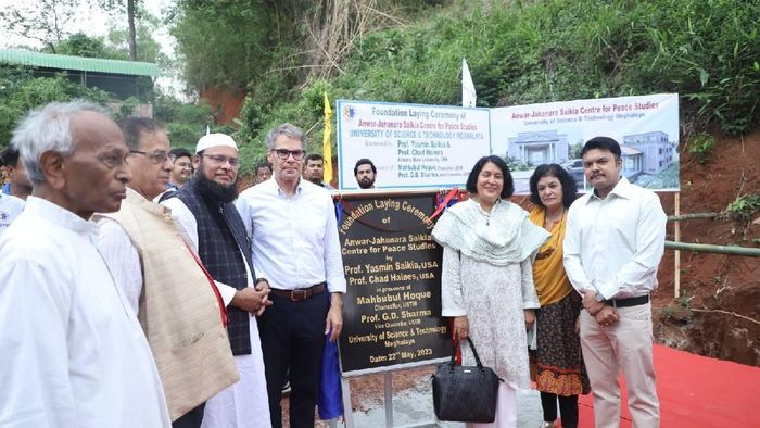 Foundation stone for AJ Saikia Centre for Peace Studies laid at USTM campus