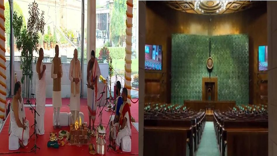 PM Modi inaugurates new parliament building, installs ‘Sengol’ in Lok Sabha chamber PM Modi inaugurates new parliament building, installs ‘Sengol’ in Lok Sabha chamber