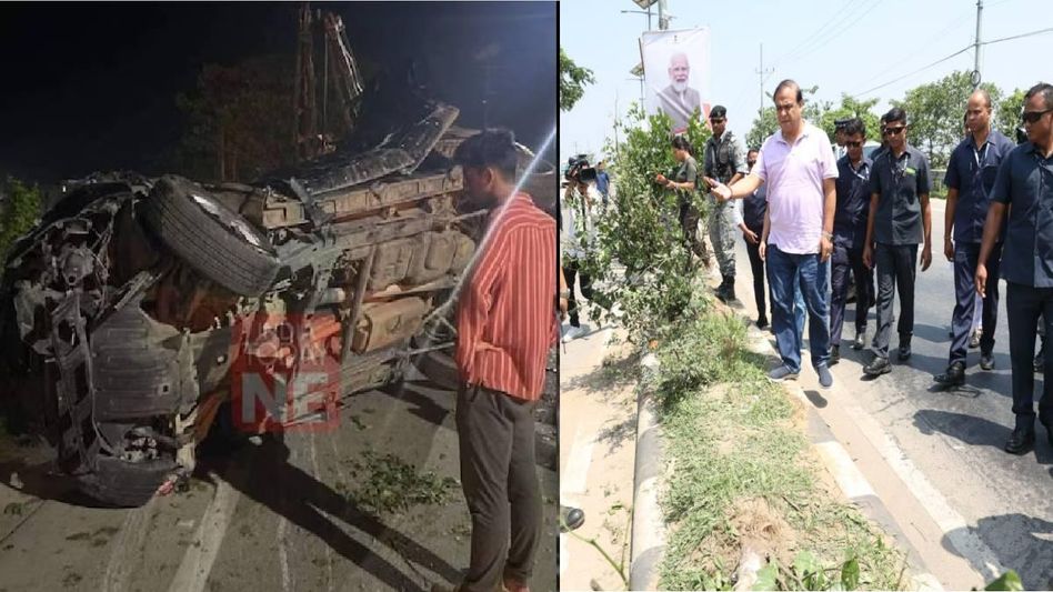 Assam CM Himanta Biswa Sarma condoles death of 7 AEC students, visits site of accident at Jalukbari Assam CM Himanta Biswa Sarma condoles death of 7 AEC students, visits site of accident at Jalukbari