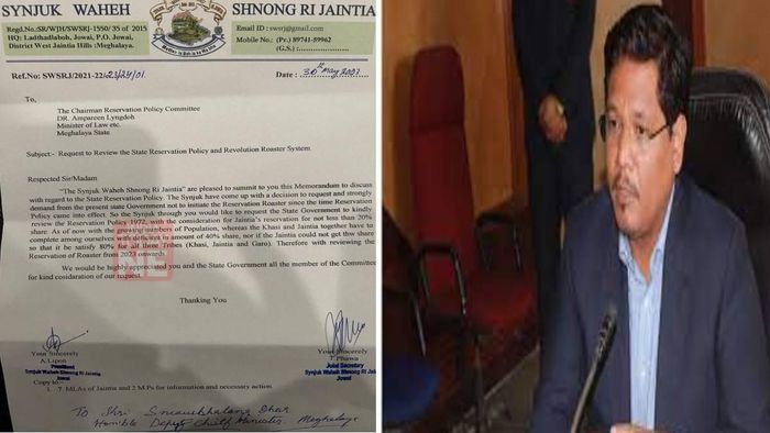 Jaintia body submits memorandum on Reservation Roaster Policy