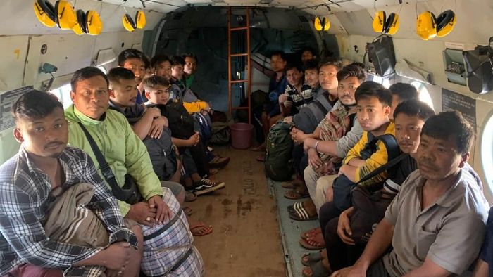 Assam Rifles carry out air evacuation of 96 stranded people from Phaisenjang