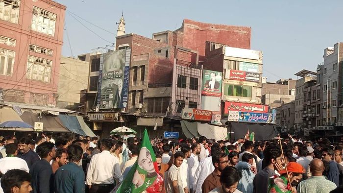 Protest in Pakistan following the arrest of Imran Khan
