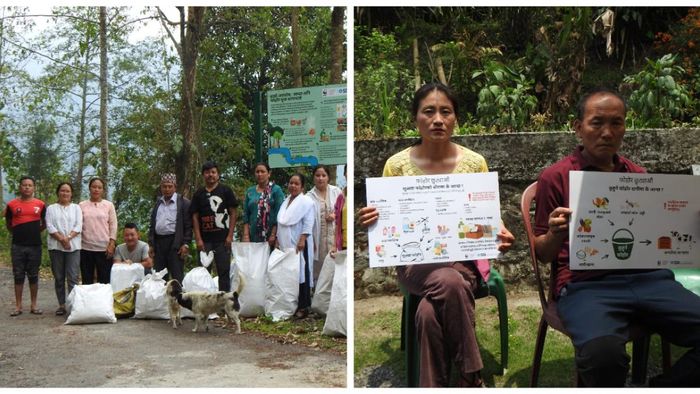 Resident of Tagathang village stop burning plastic waste and start segregating at home