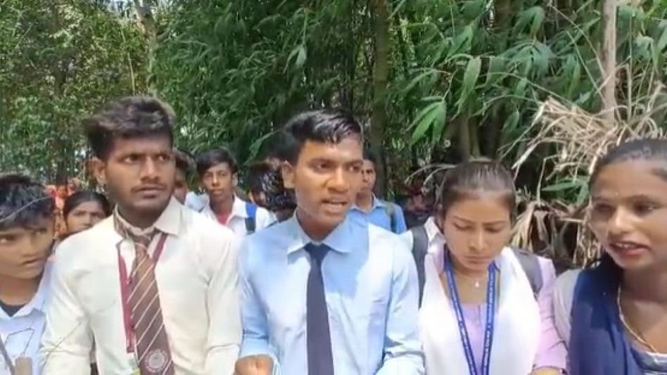Assam: Tension grips Gerukabari as road closure sparks protest by students in Bongaigaon Assam: Tension grips Gerukabari as road closure sparks protest by students in Bongaigaon