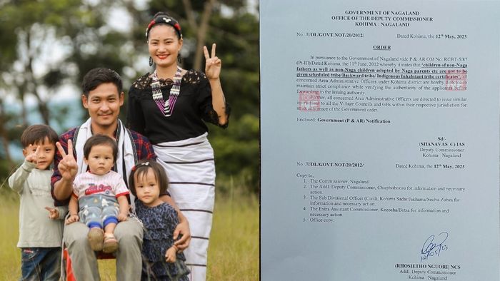 Children of non-Naga fathers, non-Naga children adopted by Naga parents cannot claim ST status
