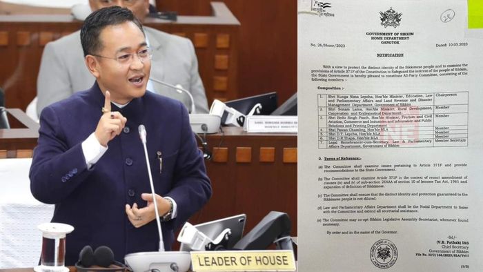 Sikkim government constitutes all-party committee to examine provisions of Article 371 F