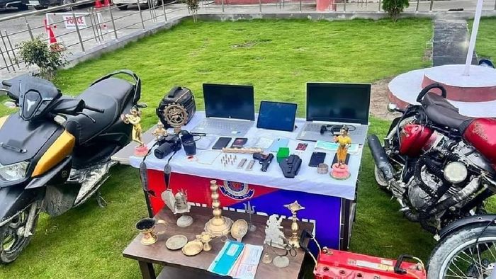 Arunachal Capital police bust theft racket, recover stolen arms, ammunitions, and valuables