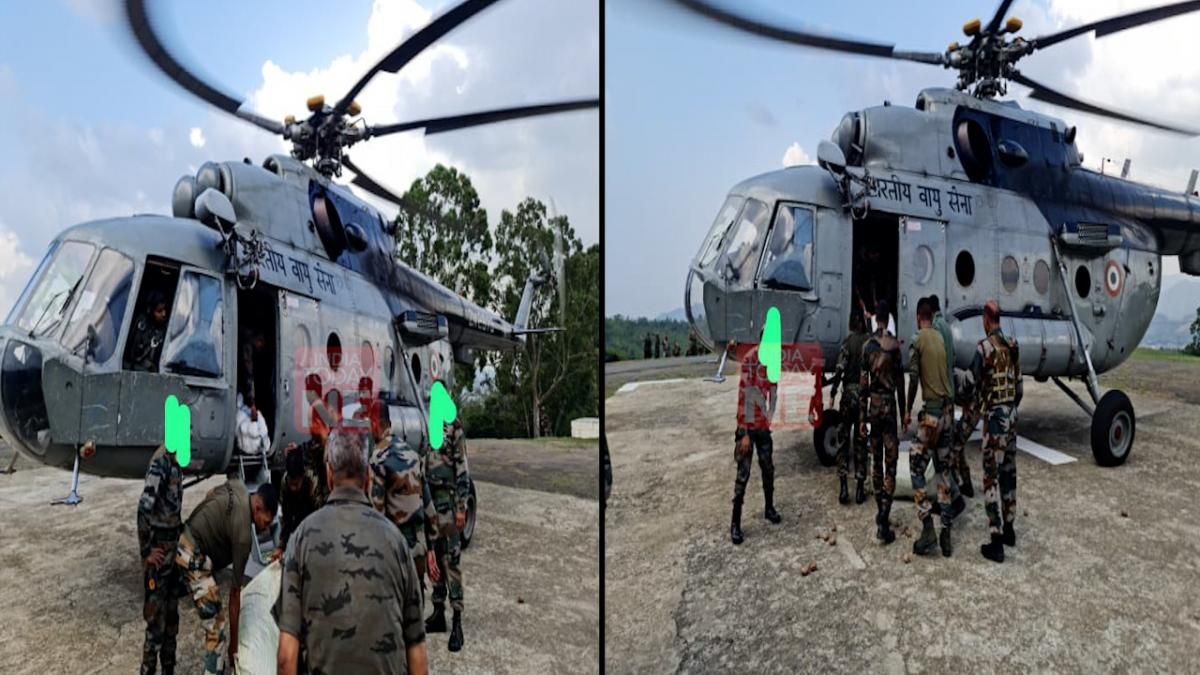 Manipur: 19 Assam Rifles vehicles stranded in Bishnupur, MI-8Mz helicopter dispatched for relief operations Manipur: 19 Assam Rifles vehicles stranded in Bishnupur, MI-8Mz helicopter dispatched for relief operations