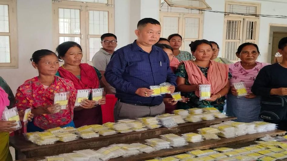 Manipur: Candles made by relief camp inmates launched in state's Thoubal district Manipur: Candles made by relief camp inmates launched in state's Thoubal district