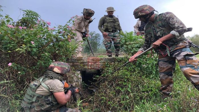 Security forces conducting combing operations in Manipur