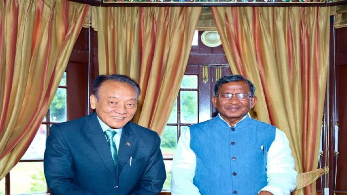 Tseten Tashi Bhutia with Sikkim Governor