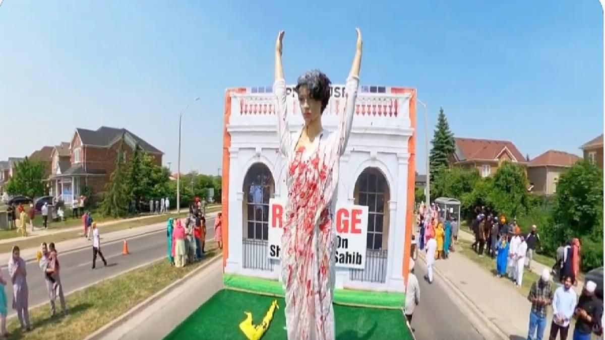 Indira Gandhi's tableau in Canada