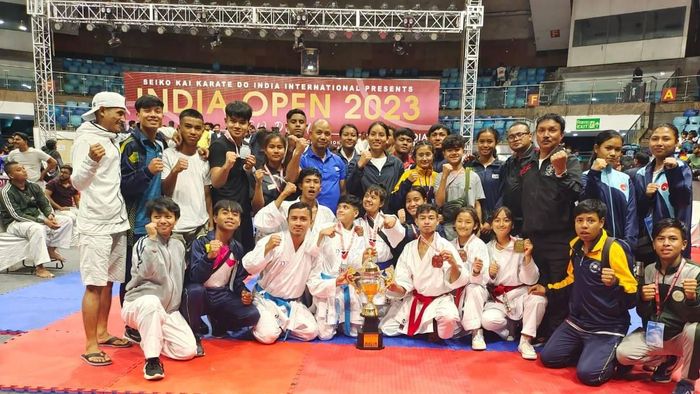 Karate players from Meghalaya