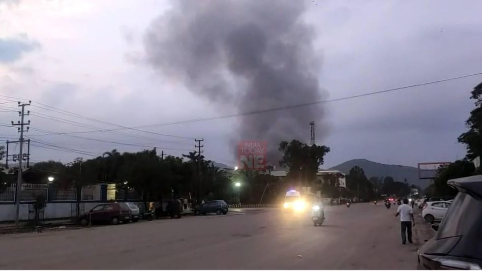 Manipur: Miscreants burn down official residence of state Minister Nemcha Kipgen in Imphal West Manipur: Miscreants burn down official residence of state Minister Nemcha Kipgen in Imphal West