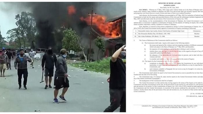 Manipur Violence : Government appoint Commission of Enquiry lead by retired chief justice