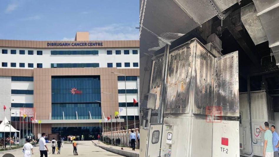Assam: Major fire outbreak at Dibrugarh's Cancer Centre, no casualties reported Assam: Major fire outbreak at Dibrugarh's Cancer Centre, no casualties reported