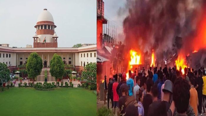 Supreme Court of India (L), Manipur Violence (R)