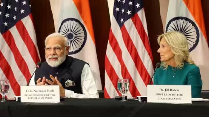 Prime Minister Narendra Modi attends "India and USA: Skilling For Future" event