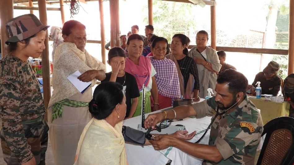 Manipur violence: Assam Rifles set up medical camps for locals of Leitanpokpi and adjoining Meitei area Manipur violence: Assam Rifles set up medical camps for locals of Leitanpokpi and adjoining Meitei area