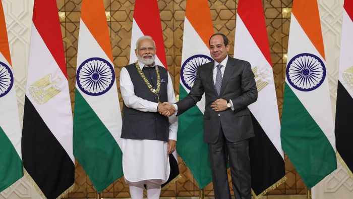 PM Modi receives Egypt's highest state honour, conferred with 'Order Of The Nile' award