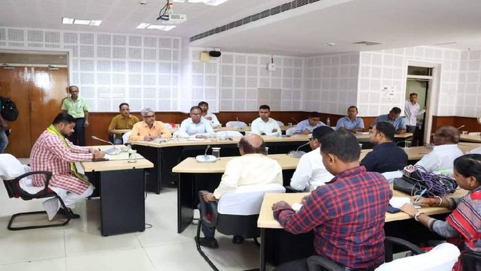 Tripura Food Minister during a meting