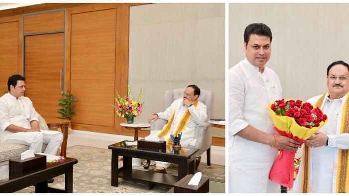 Former Tripura CM meets Nadda, holds talks on state's politics
