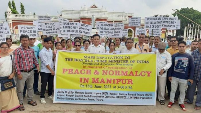 Manipuri societies in Tripura appeal to PM Modi for urgent intervention to restore peace in Manipur
