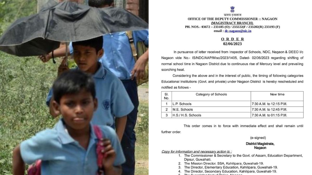 Nagaon district administration changes school timings due to scorching heat