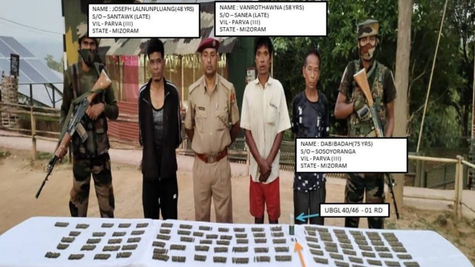 Mizoram: Assam Rifles arrest three sympathizers of Kuki-Chin National Army with huge cache of ammunition Mizoram: Assam Rifles arrest three sympathizers of Kuki-Chin National Army with huge cache of ammunition