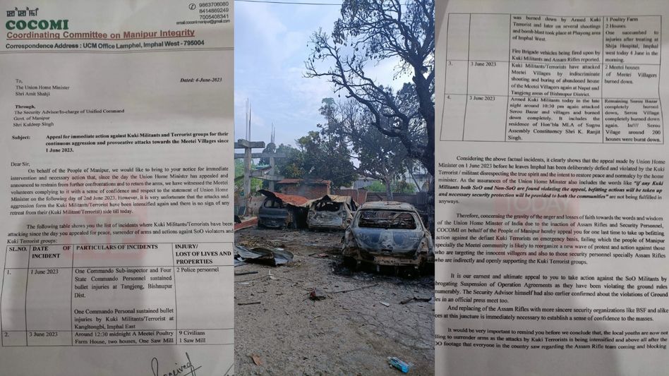 Manipur youths refuse to surrender arms following alleged attack by Kuki militants, COCOMI writes to Amit Shah Manipur youths refuse to surrender arms following alleged attack by Kuki militants, COCOMI writes to Amit Shah