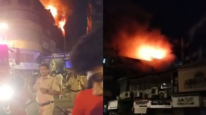 Fierce fire breaks out in Mumbai's Zaveri Bazar area