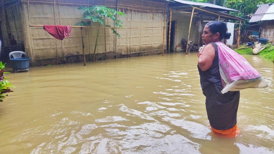 Assam flood situation remains grim as 5 lakh people displaced, one dead Assam flood situation remains grim as 5 lakh people displaced, one dead
