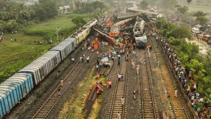 Accident site of the train