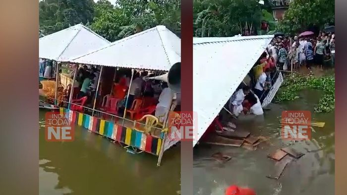 Assam: Stage collapse at boat game competition in Karimganj, no casualties reported
