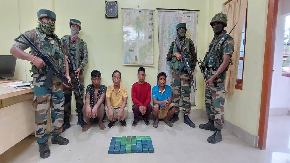 Assam Rifles recovers heroin worth Rs 2 crore in Cachar, four held Assam Rifles recovers heroin worth Rs 2 crore in Cachar, four held