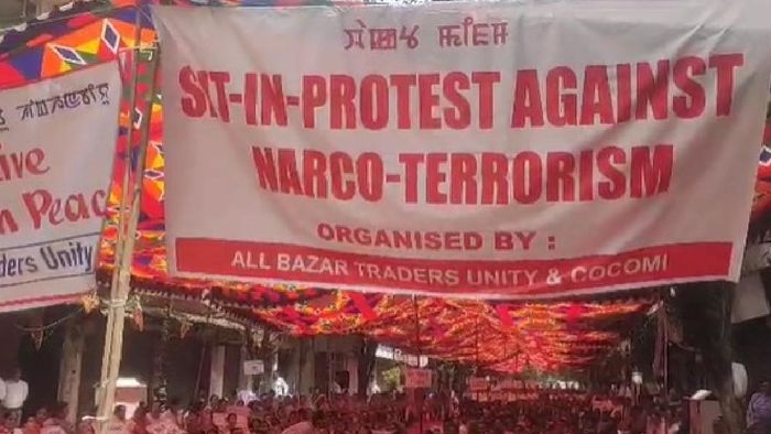 Manipur violence: All Bazar Community and Traders stage sit-in protest for peace in the state