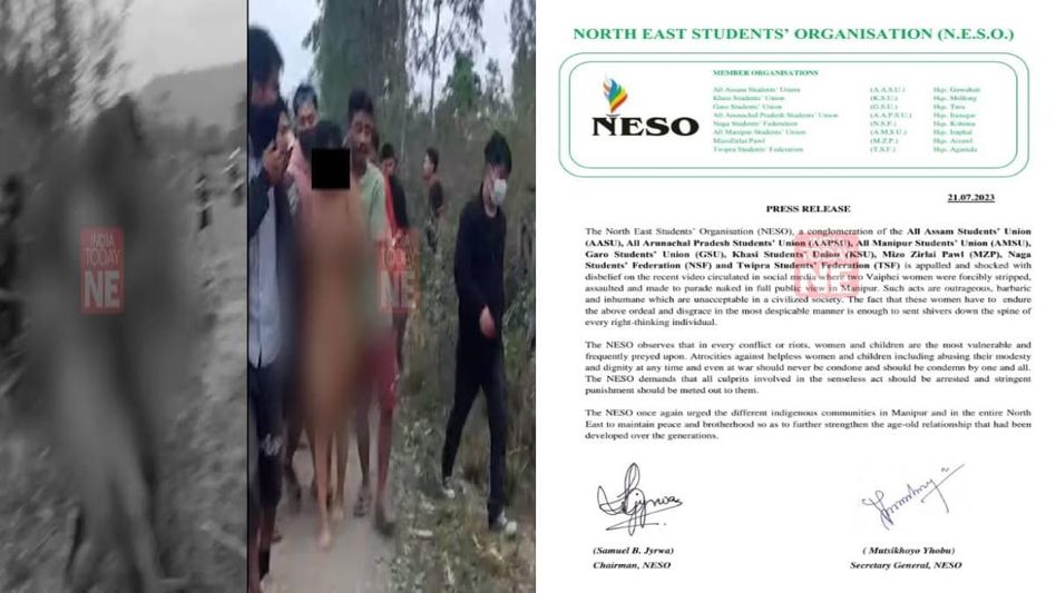 Manipur naked video row: 'Such outrageous, barbaric and inhumane act unacceptable in civilized society,' says NESO Manipur naked video row: 'Such outrageous, barbaric and inhumane act unacceptable in civilized society,' says NESO