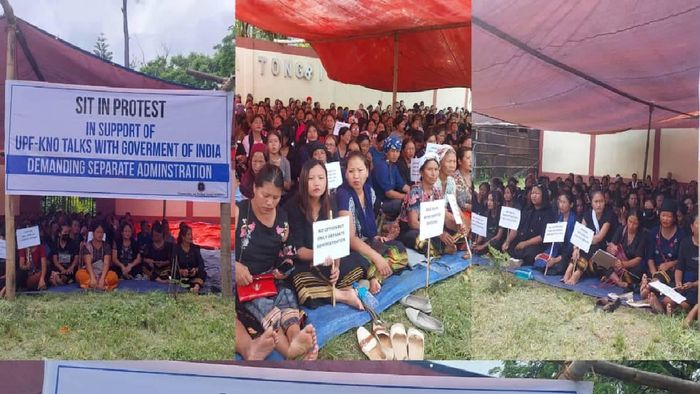 CoTU stages sit-in protest demanding separate administration in Manipur