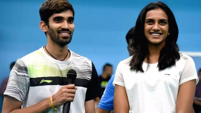 Kidambi Srikanth (L), PV Sindhu (R)