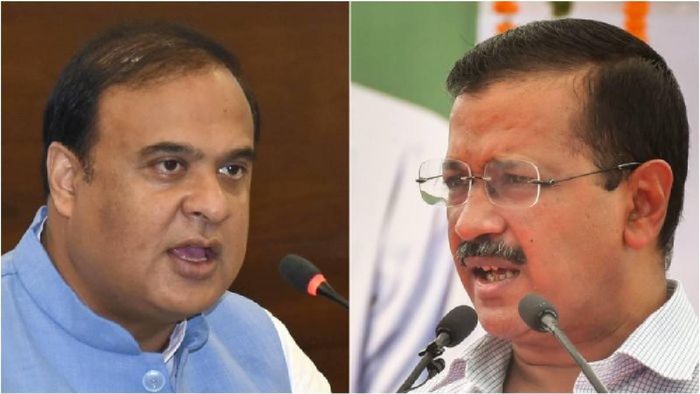 Assam CM Himanta Biswa Sarma (L), Delhi CM Arvind Kejriwal (R)